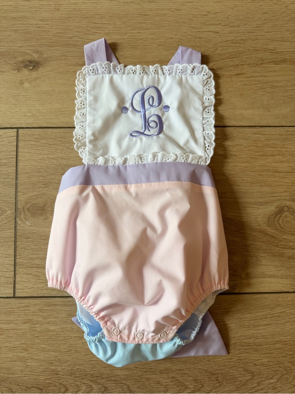 The Beaufort Bonnet Company Lavender and Gold Baby Garment